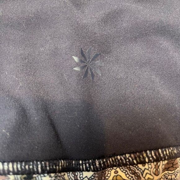Athleta Mantra Print Leggings Cropped Navy White Print XS - Picture 5 of 10